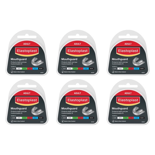 Elastoplast Sport Mouthguard Adult Assorted Colours x 6 Bundle of 6