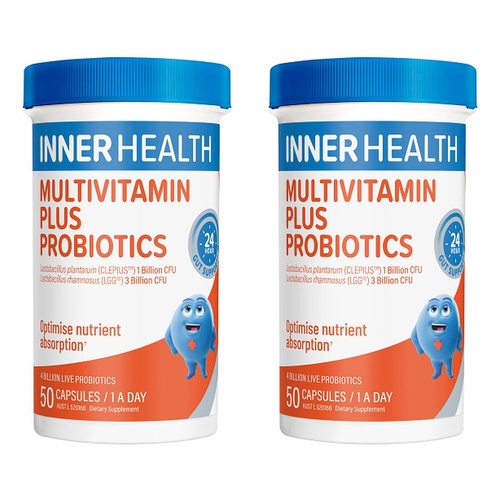 Inner Health Multivitamin Plus Probiotic 50 Capsules Pack of 2