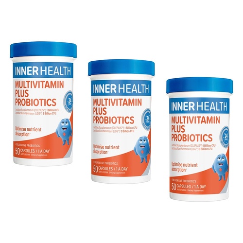 Inner Health Multivitamin Plus Probiotic 50 Capsules Pack of 3