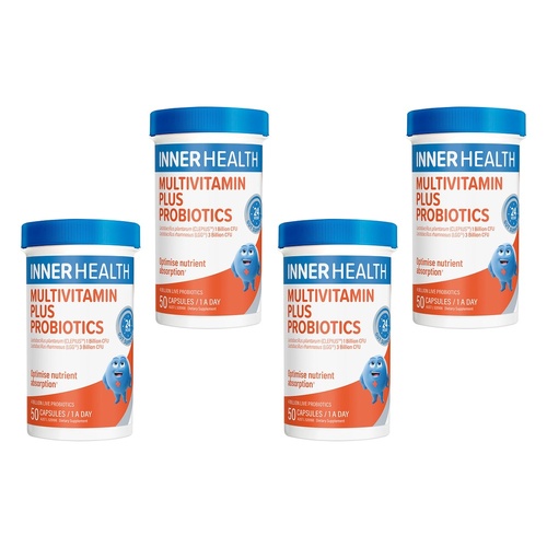 Inner Health Multivitamin Plus Probiotic 50 Capsules Pack of 4