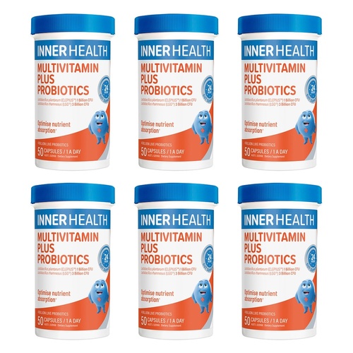 Inner Health Multivitamin Plus Probiotic 50 Capsules Pack of 6