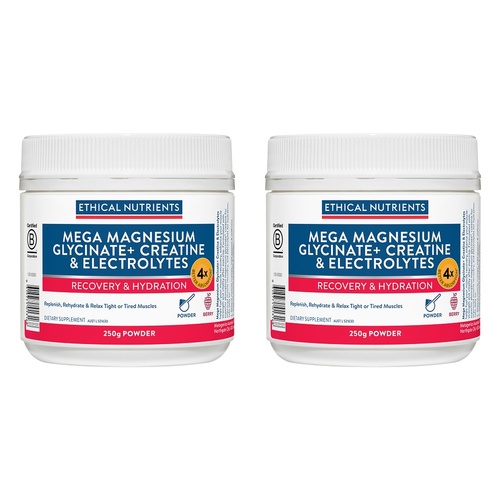 Ethical Nutrients Mega Magnesium Glycinate+ Creatine & Electrolytes Pack of 2