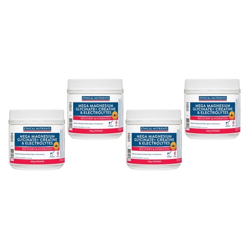 Ethical Nutrients Mega Magnesium Glycinate+ Creatine & Electrolytes Pack of 4