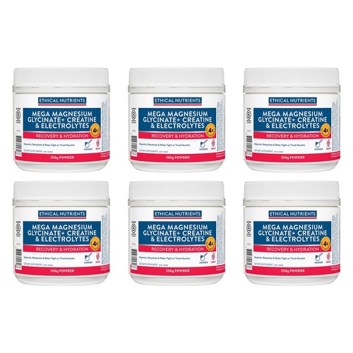 Ethical Nutrients Mega Magnesium Glycinate+ Creatine & Electrolytes Pack of 6