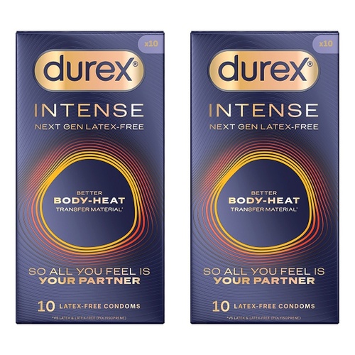 Durex Intense Regular Latex-Free 10 Condoms Pack of 2