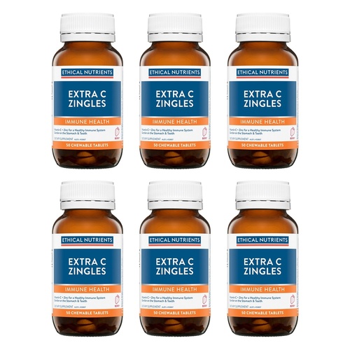 Ethical Nutrients Extra C Zingles Berry Chewable Tablets Pack of 6