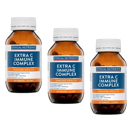 Ethical Nutrients Extra C Immune Complex 60 Tablets Pack of 3