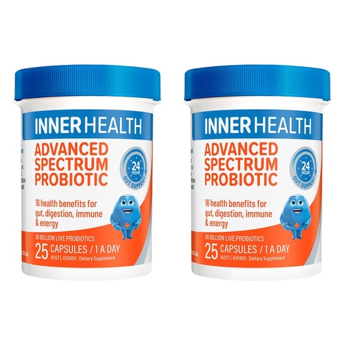 Inner Health Advanced Spectrum Probiotic 25 Capsules Pack of 2