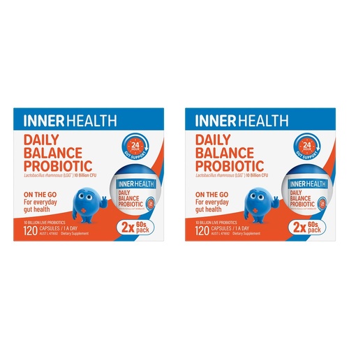 Inner Health Daily Balance Probiotic 120 Capsules Pack of 2