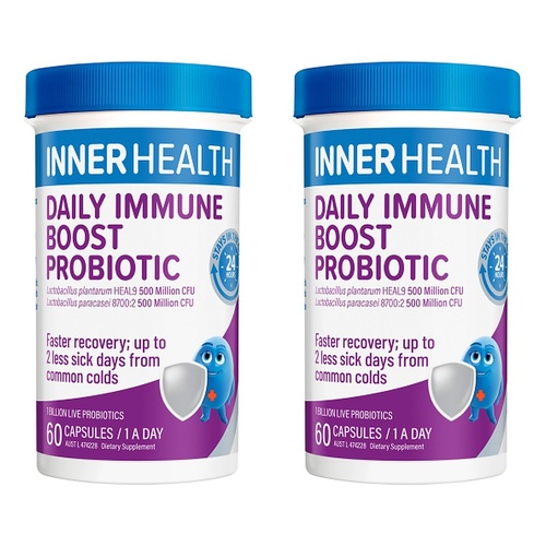 Inner Health Daily Immune Boost Probiotic 60 Capsules Pack of 2