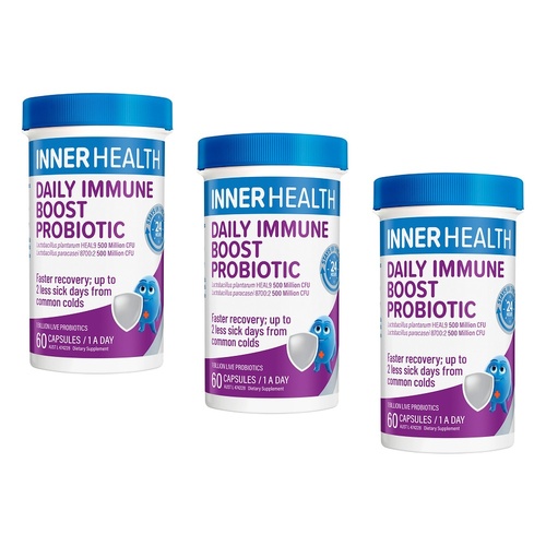 Inner Health Daily Immune Boost Probiotic 60 Capsules Pack of 3
