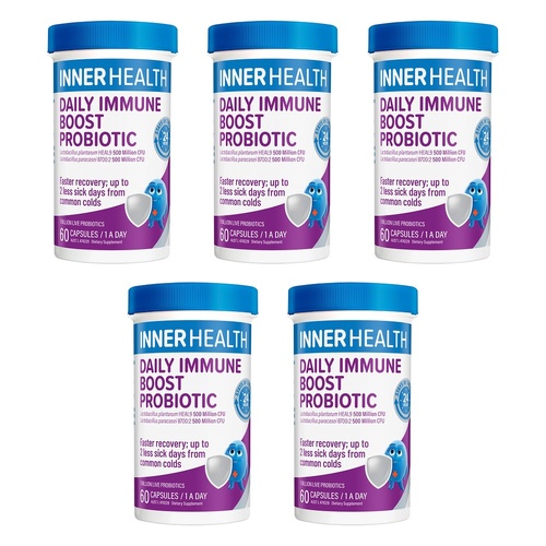 Inner Health Daily Immune Boost Probiotic 60 Capsules Pack of 5