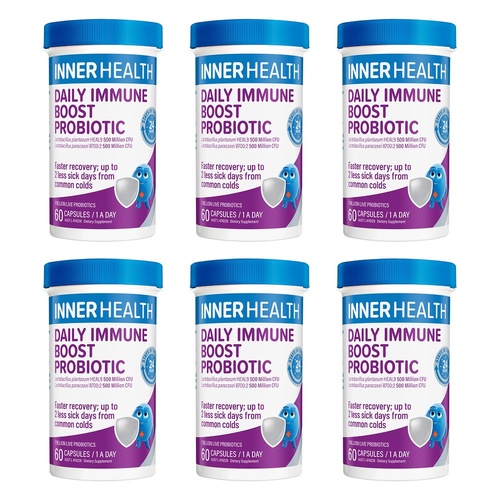 Inner Health Daily Immune Boost Probiotic 60 Capsules Pack of 6