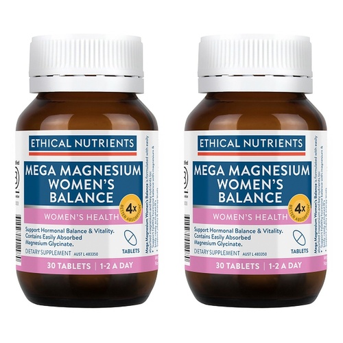 Ethical Nutrients Mega Magnesium Women's Balance 30 Tablets Pack of 2