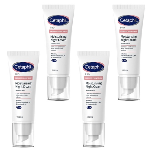 Cetaphil Pro Redness Prone Skin Moisturising Night Cream 50mL Pack of 4