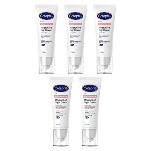 Cetaphil Pro Redness Prone Skin Moisturising Night Cream 50mL Pack of 5
