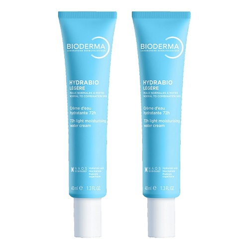 Bioderma Hydrabio Light Moisturising Water Cream 40ml Pack of 2