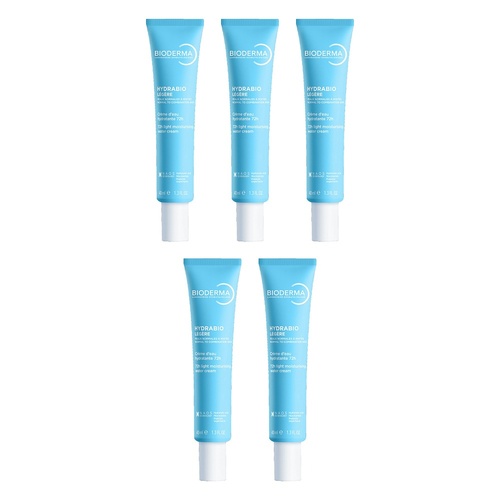 Bioderma Hydrabio Light Moisturising Water Cream 40ml Pack of 5