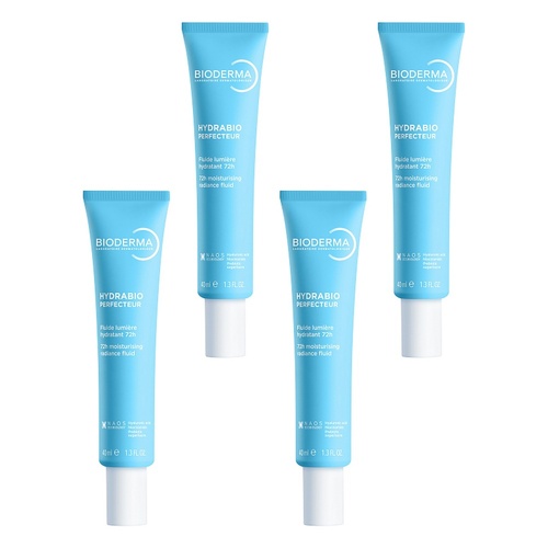 Bioderma Hydrabio Perfecteur Moisturising Radiance Fluid 40ml Pack of 4