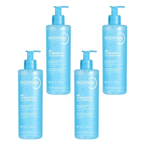 Bioderma Hydrabio Gel Moussant 200mL Pack of 4