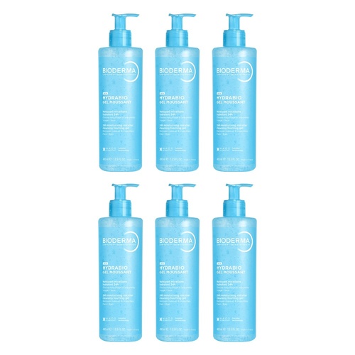 Bioderma Hydrabio Gel Moussant 200mL Pack of 6