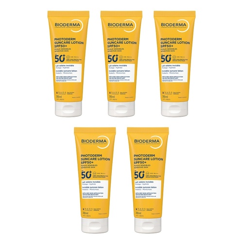 Bioderma Photoderm Suncare Lotion SPF50+ Invisible Face & Body Pack of 5