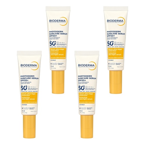 Bioderma Photoderm Suncare Serum SPF50 Dewy Glow Face Sunscreen 50mL Pack of 4