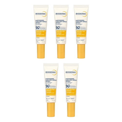 Bioderma Photoderm Suncare Serum SPF50 Dewy Glow Face Sunscreen 50mL Pack of 5