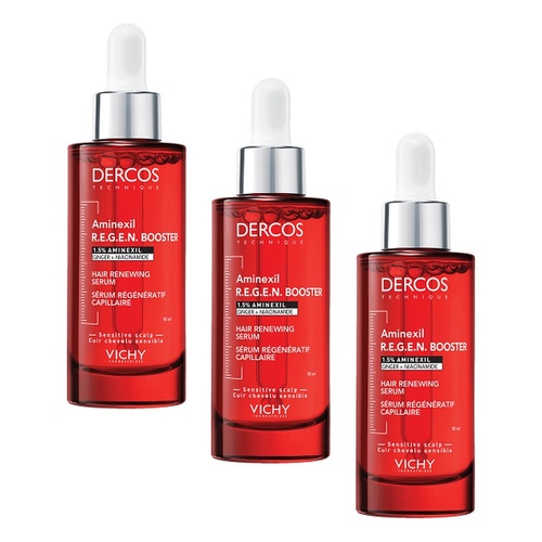 Dercos Aminexil Regen Booster Serum 90mL Pack of 3