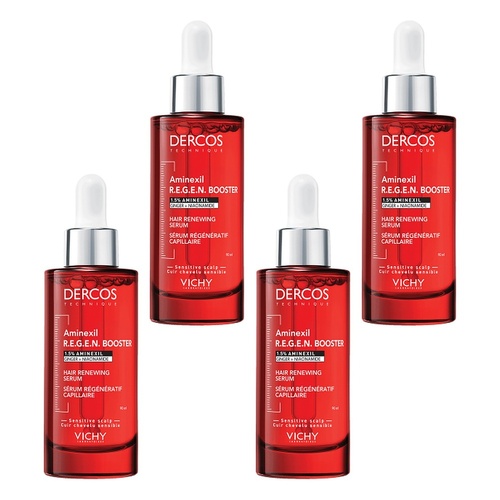 Dercos Aminexil Regen Booster Serum 90mL Pack of 4