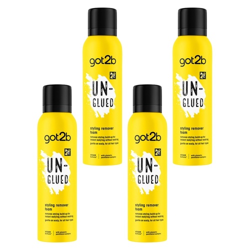 Got2B Un-Glued Styling & Hairspray Remover Foam 150mL Pack of 4