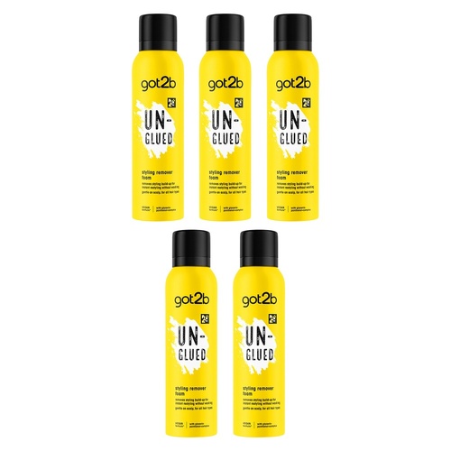 Got2B Un-Glued Styling & Hairspray Remover Foam 150mL Pack of 5