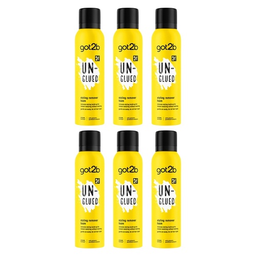 Got2B Un-Glued Styling & Hairspray Remover Foam 150mL Pack of 6