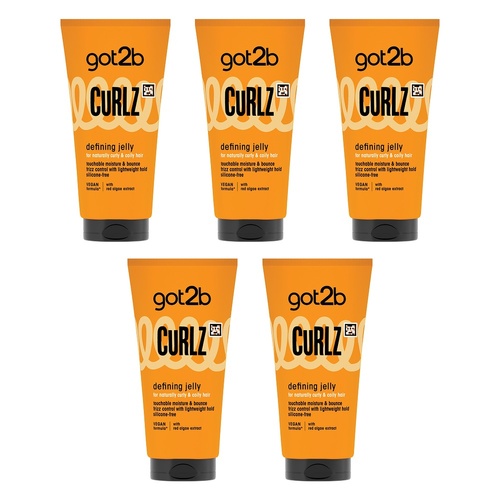 Got2B Curlz Defining Jelly Hair Styling Gel 150mL Pack of 5