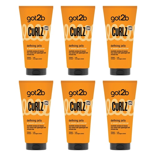 Got2B Curlz Defining Jelly Hair Styling Gel 150mL Pack of 6