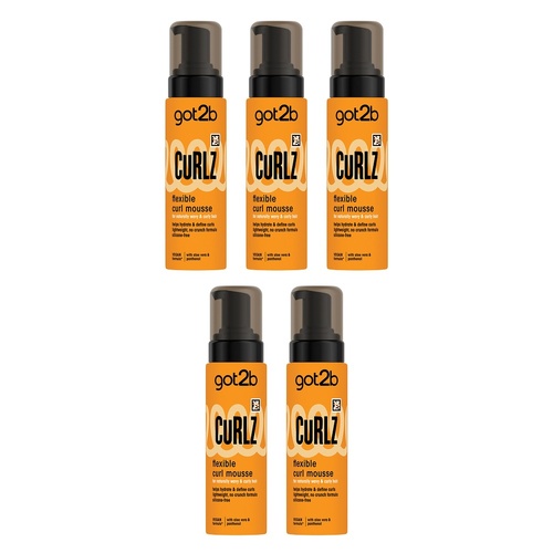 Got2B Curlz Flexible Curl Mousse 200mL Pack of 5