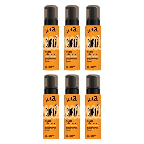 Got2B Curlz Flexible Curl Mousse 200mL Pack of 6