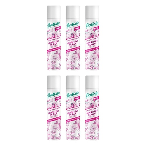 Batiste Dry Shampoo Sensitive Scalp Lightly Fragranced 200mL Pack of 6
