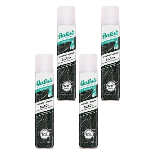 Batiste Black Colour Dry Shampoo 200mL Pack of 4
