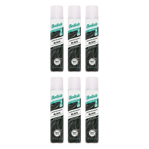 Batiste Black Colour Dry Shampoo 200mL Pack of 6