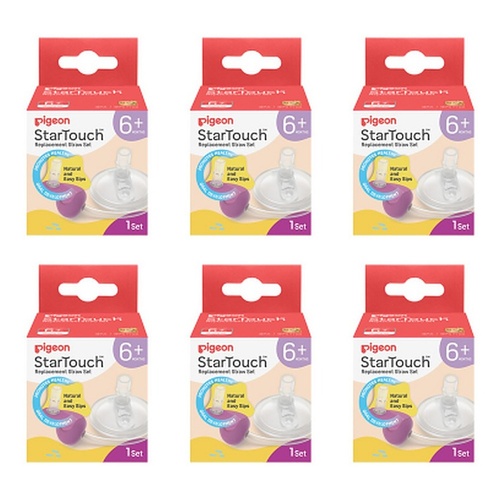 Pigeon Starouch Replacement Straw Set Berry Blast Pack of 6