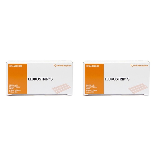 Leukostrip Wound Closure Strips Tan 6.4mm x 76mm Box of 50 Bundle of 2