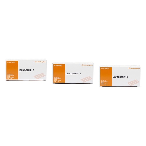 Leukostrip Wound Closure Strips Tan 6.4mm x 76mm Box of 50 Bundle of 3