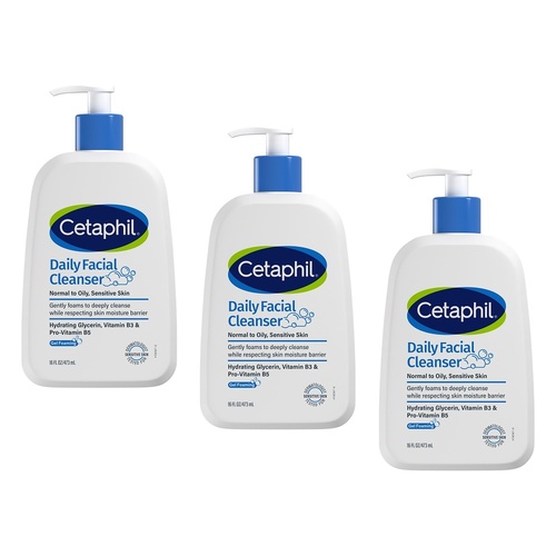 Cetaphil Daily Facial Cleanser 473mL Pack of 3
