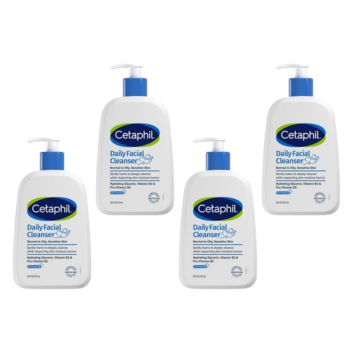 Cetaphil Daily Facial Cleanser 473mL Pack of 4