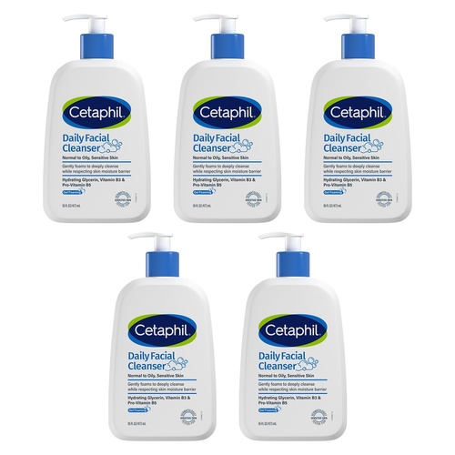 Cetaphil Daily Facial Cleanser 473mL Pack of 5