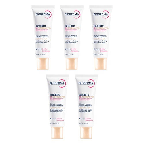 Bioderma Sensibio AR+ CC Cream SPF50+ 40ml Pack of 5
