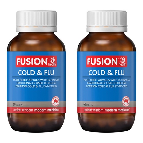 Fusion Health Cold & Flu 60 Tablets Pack of 2