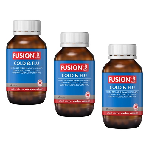 Fusion Health Cold & Flu 60 Tablets Pack of 3