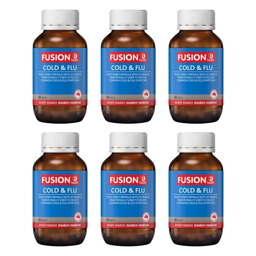 Fusion Health Cold & Flu 60 Tablets Pack of 6